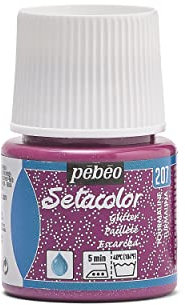 Pebeo Pebeo Setacolor Flasche, für Stoff, Tourmaline-Glitter, 45 ml, hellblau