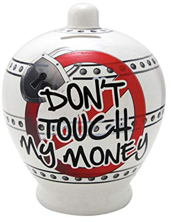 SALVADANAIO terracotta DON'T TOUCH MONEY N° 2 cod. 7226