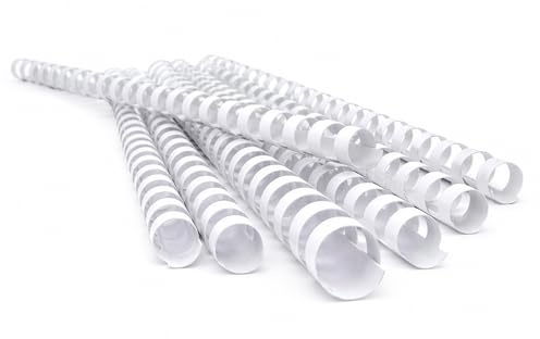 Pavo Boîte de 100 Peignes de reliure en plastique 16 mm Blanc