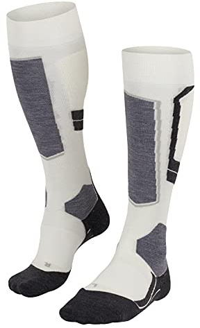FALKE Sk4 Advanced W Kh Lana Filo Funzionale Caldi Sottili, Calzini da sci Donna, Bianco Off-White 2040-O, 39-40