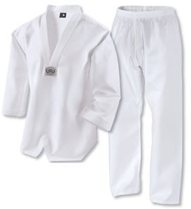 Playwell Martial Arts Taekwondo White V neck Korean Uniform - 4