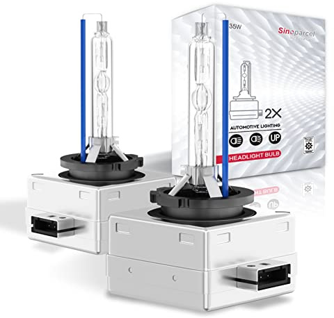 Sinoparcel D1S Xenon HID Headlights Bulb - 8000K 35W High Low Beam 66144 66140 85140 85415 Replacement Bulb - Pack of 2
