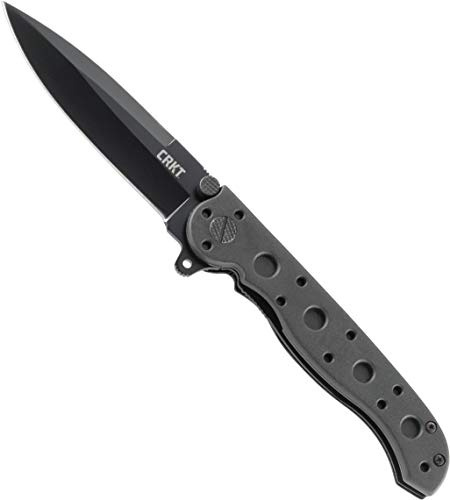 CRKT M16-01KZ Folding Knife with Liner Lock: Stainless Steel Plain Edge Blade, Glass-Reinforced Nylon Handle, Pocket Clip, M16-01KZ