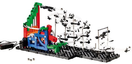Playtastic Bausätze: Kugel-Achterbahn Schwierigkeitsstufe II, 245 Teile (Achterbahn Bausatz, Professionelle Kugelbahn, Kinder Geschenkideen)