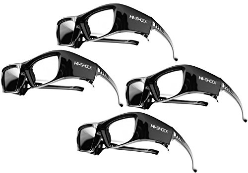 HiSHOCK 4 x RF Pro Negro Diamante | Lentes 3D SONY, JVC proyectores 3D RF 4x negro diamante