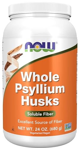 NOW Foods Supplements, Whole Psyllium Husks, Non-GMO Project Verified, Soluble Fiber, 24-Ounce