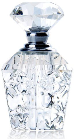 H&D HYALINE & DORA Clear Art Carved Crystal Empty Mini Refillable Perfume Bottle