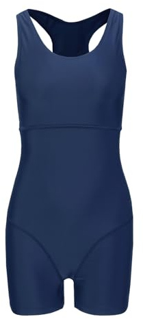 Slazenger Womens Boyleg Swimsuit Navy M