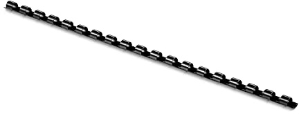 Staples 1/4 Plastic Comb Binding Spines, 20 Sheet Capacity, Black, Pack of 100 Combs