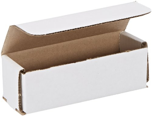 Aviditi White Corrugated Cardboard Mailing Boxes, 6 x 2 x 2, Pack of 50, Crush-Proof, for Shipping, Mailing and Storing