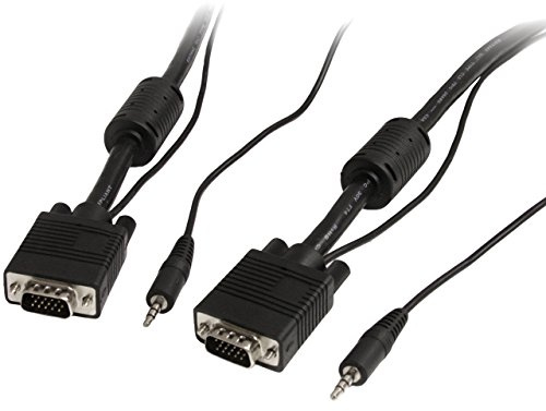 StarTech.com Câble vidéo coaxial pour écran VGA haute résolution 5 m avec audio HD15 M/M (MXTHQMM5MA)