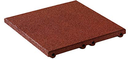 Fallschutzmatte Fallschutzplatte 45 mm aus Gummigranulat Made in Germany TÜV geprüft DIN EN 1176-1 Fallhöhe bis 1,50 m Kindergarten, Spielplatz, Rotbraun