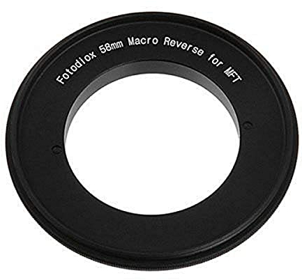 Fotodiox 10-Reverse-MFT-58 58MM Filter Thread Macro Reverse Mount Adapter Ring for MFT Micro 4/3 Four Third Cameras Fits Olympus