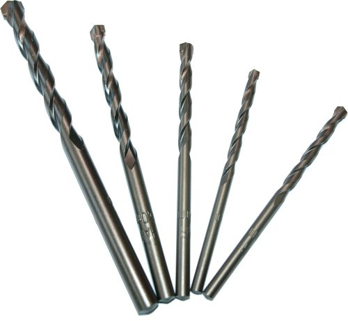 Feinsteinzeugbohrer Satz 5tlg., Größen: 3, 4, 5, 6, 8 mm, HM-Spitze, diamantgeschliffenes Hartmetall, geeignet für Drehbohrmaschinen, Spezialbohrer für Feinsteinzeug, Fliesen, Beton, Glas, Holz usw.