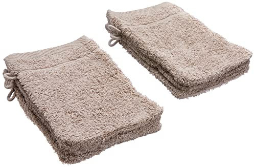 De Witte Lietaer 194829 Waschlappenset 6-TLG., Baumwolle, Hellgrau, 15 x 22 cm