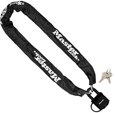 MASTER LOCK Candado Bicicleta con Cadena, Llave, 90 cm Cadena 8390EURDPRO, para Bicicleta, Bicicleta Electrica, Bicicleta Montaña