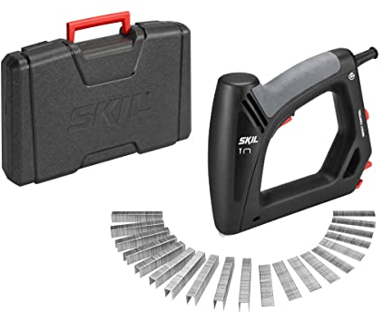 Skil 8200AC - Grapadora y clavadora eléctrica con control de impacto (cable de 6 metros, juego de 1500 grapas y 500 clavos, maletín)