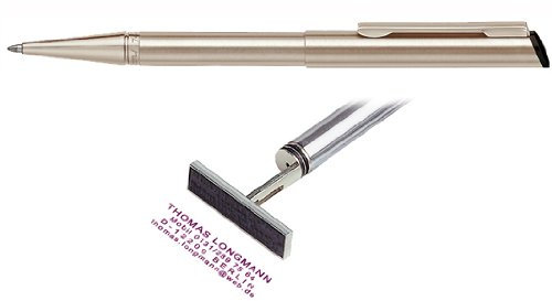 Stempelkugelschreiber Heri Diagonal champagner