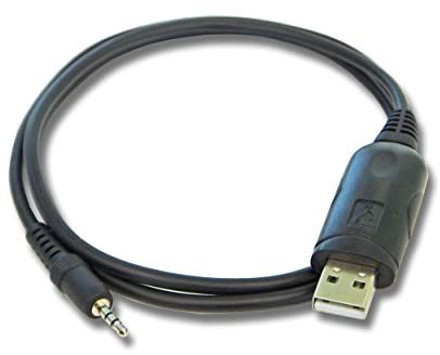 vhbw USB Programmierkabel kompatibel mit Motorola GP88S, GP308, P080, GP3688, P040, GP3188, GP2100, P020, GP2003, P030, GP3689 Funkgerät, schwarz