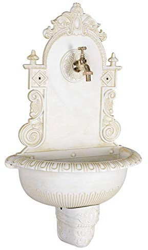 Palazzo Int Fontaine Murale Blanc Renaissance Shabby Chic Fontaine en Aluminium Exclusivité Palazzo