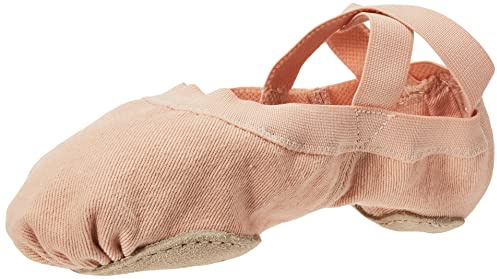Bloch kvinnors dans synkron delad sula stretch kanvas baletttoffla/sko, Rosa, 6 Narrow