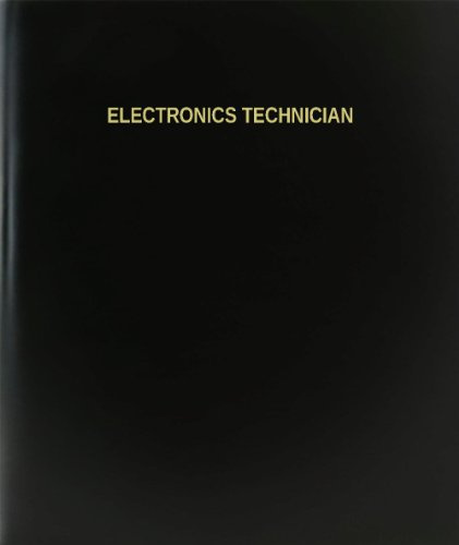 BookFactory Electronics Technician Log Book/Journal/Logbook - 120 Page, 8.5''x11'', Black Hardbound (XLog-120-7CS-A-L-Black(Electronics Technician Log Book))
