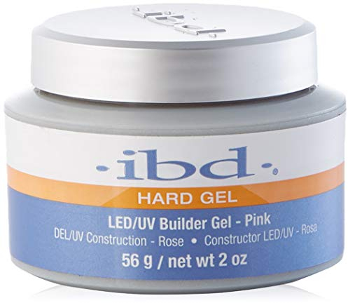 IBD Hard Gel – LED/UV Builder Gel Pink, 1er Pack (1 x 56 g) – MADE IN USA – Nagelaufbau zu Hause – ohne Termine und laute Nagelstudios