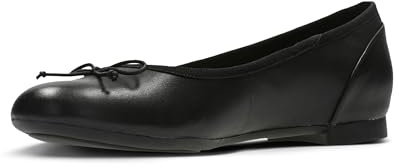Clarks Women's Couture Bloom Ballet flat, Black, 6 UK