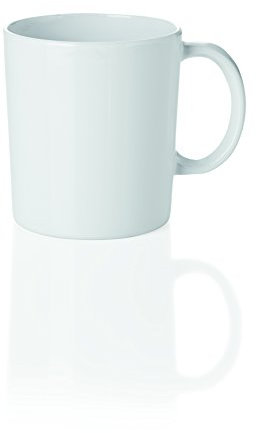 Taza de melamina en color blanco/Contenido: 0,35 l, altura: 9,5 cm, diámetro 8,5 cm