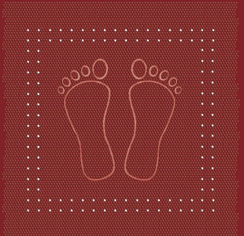 Kleine Wolke Foot Duscheinlage Rot, 55 x 55 cm