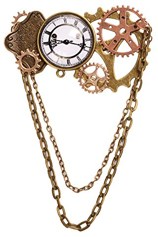 BLESSUME Broche Vintage Alliage Rétro Steampunk Broche Victorienne (B)