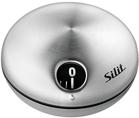 Silit Puk Kurzzeitwecker, Eieruhr magnetisch, Küchentimer, Edelstahl, Einstellzeit bis 60 Minuten