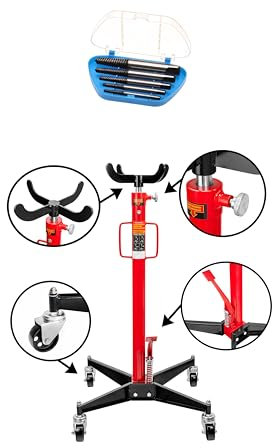 otgerlensker products Getriebeheber 500 KG Motorheber Hydraulik + 5 TLG. Linksausdreher