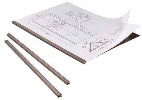 Durable Klemmschienen-Set Duragrip, für 1-15 Blatt DIN A4, schwarz, 294201