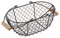Markenzeichen Innovations Oval Draht Korb mit Holz Handles-Vintage Stil