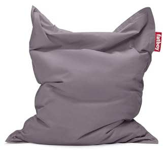 Fatboy Bean Bag Chair Original Stonewashed - Giant Bean Bag for Adults or Kids - Gaming Bean Bag Extra Large - Big Cotton Floor Cushion - Filling Included - For Indoor Use - 180 x 140 - Grey