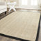 SAFAVIEH Naturfaser Teppich für Wohnzimmer, Esszimmer, Schlafzimmer - Natural Fiber Collection, Kurzer Flor, Natürlich und Schwarz, 91 X 152 cm