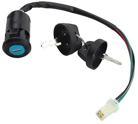 GOOFIT Juego de Llaves de Interruptor de Encendido de 4 Cables con Tapa reemplazo para 50 CC 70 CC 90 CC 110 CC 125 CC 150 CC 200 CC 250 CC TaoTao SUNL ATV Dirt Bike Scooter eléctrico