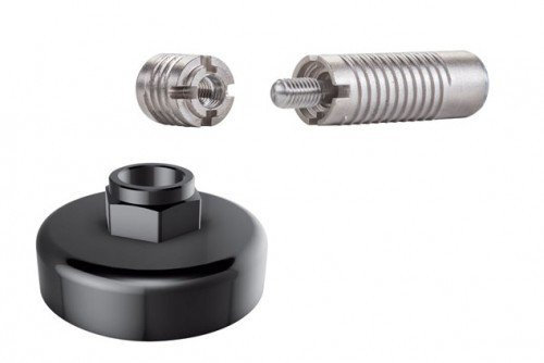 Lamello Invis Mx2 6012333 Kit de raccords avec écrou de vissage 14 mm + guide de vissage