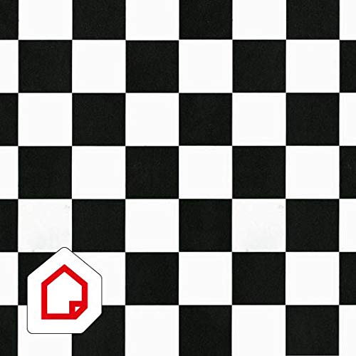 d-c-fix Plastic Self-Adhesive Contact Paper Decorative Vinyl Fablon Sticker Wallpaper for Kitchen Furniture Living Room Chequered Large 450mm/m
