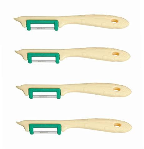 Solingen #10149 Pelapatate per frutta, verdura, asparagi, universale, 4 pezzi, per mancini e destrorsi