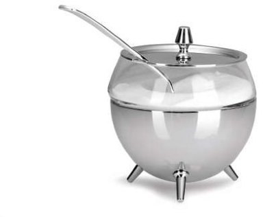Alessi - 90037 - Formaggiera/burriera con portaghiaccio in Acciaio Lucido e Cristallo.