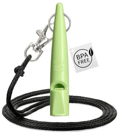 Sifflet pour Chien Acme n° 211,5 avec Ruban sifflet | Original en Angleterre | Idéal pour Le Dressage des Chiens | Matériau Robuste | Fréquence standardisée | Solide et Puissant