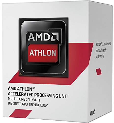 AMD APU Athlon 5350 Quad Core Processor (Socket AM1, 2.05GHz, 2MB, 25W, Radeon 3, AD5350JAHMBOX, Advanced Vector Extensions, Virtualization Technology)