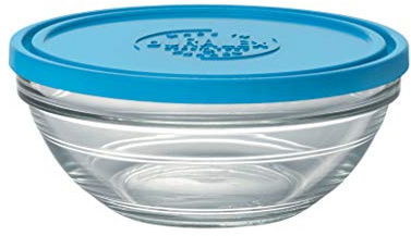 Duralex - Saladier Rond 17Cm avec couvercle Bleu Lys