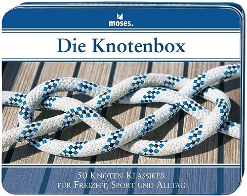 moses. 4006 Die Knotenbox | 50 Knoten-Klassiker für Freizeit, Sport und Alltag | Inkl. 2 Schnüren zum Üben, Weiß