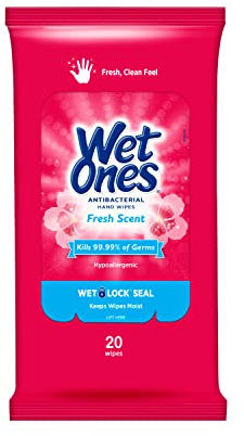 Wet Ones Antibacterial Hand Wipes, 20 Count by Wet Ones