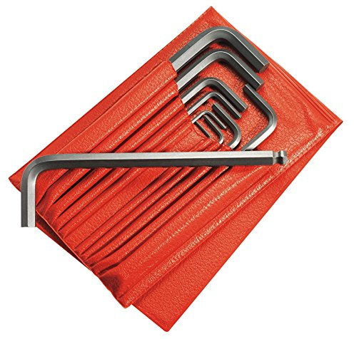 FACOM - Jeu de 6 Clés Mâles Coudées 6 Pans - 83SH.JP9A - Clés Allen - 4 Types de Dimensions et de Têtes - Étui Compact à Volet Rabattable - Matériau Robuste - Pour Particuliers et Professionnels