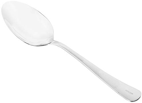 Mercer Culinary 9-Inch Stainless Steel Plating Spoon with Solid Bowl, Silver