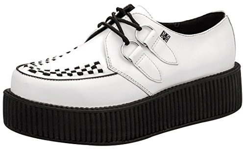 T.U.K. Leather Viva High Creeper - Zapatos Hombre y Mujer - Color White Leather - Talla EU44
